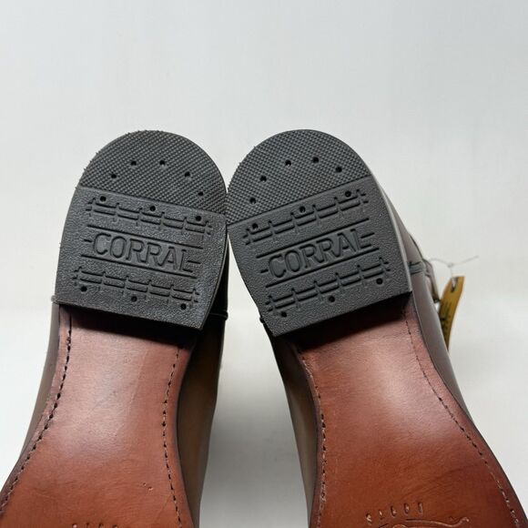 Corral A4068 Cowboy Roper Boots Mens 10 D Brown Cow Leather Mid Calf Western - Picture 14 of 15